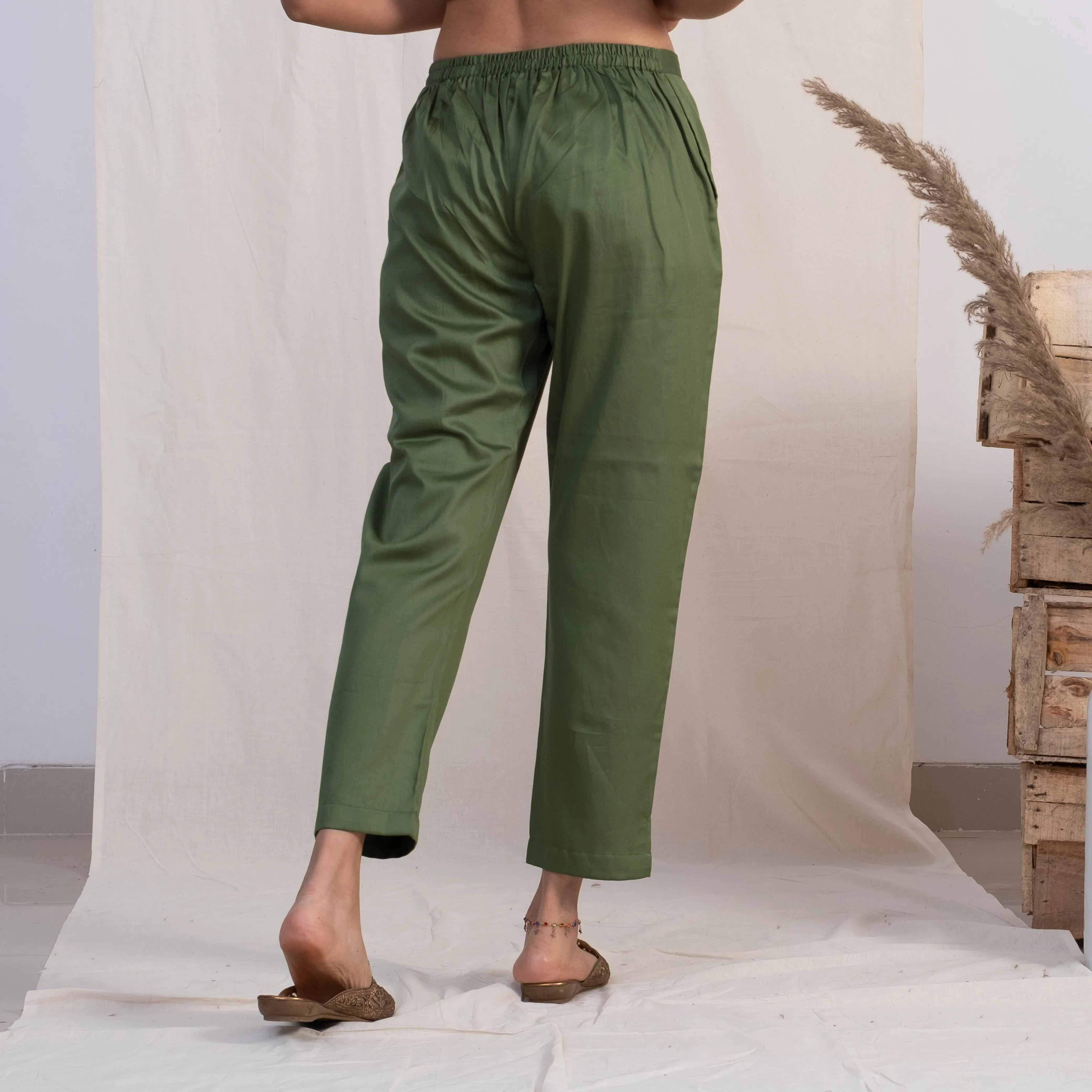 Akiso Green Cigarette Pant