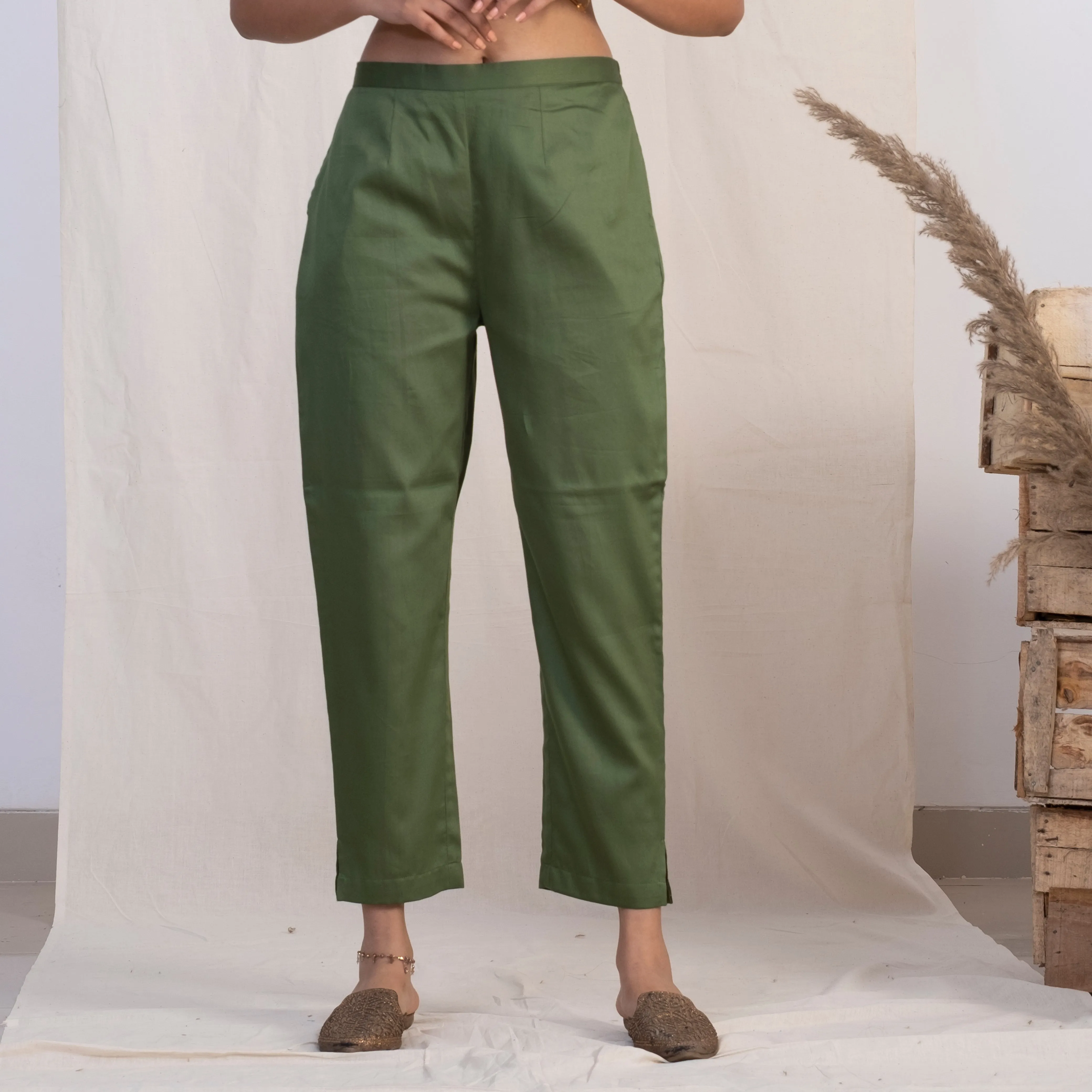 Akiso Green Cigarette Pant