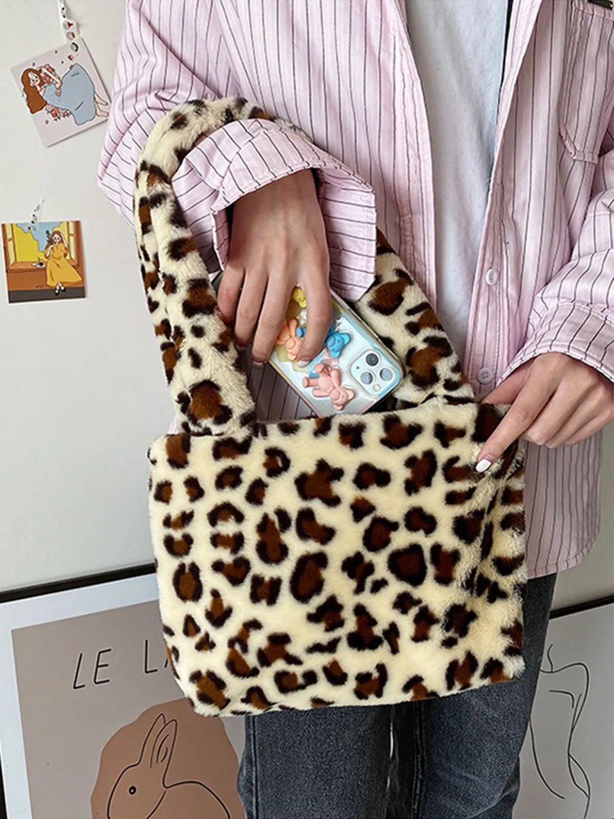 Autumn/Winter Soft Plush Tote Bag