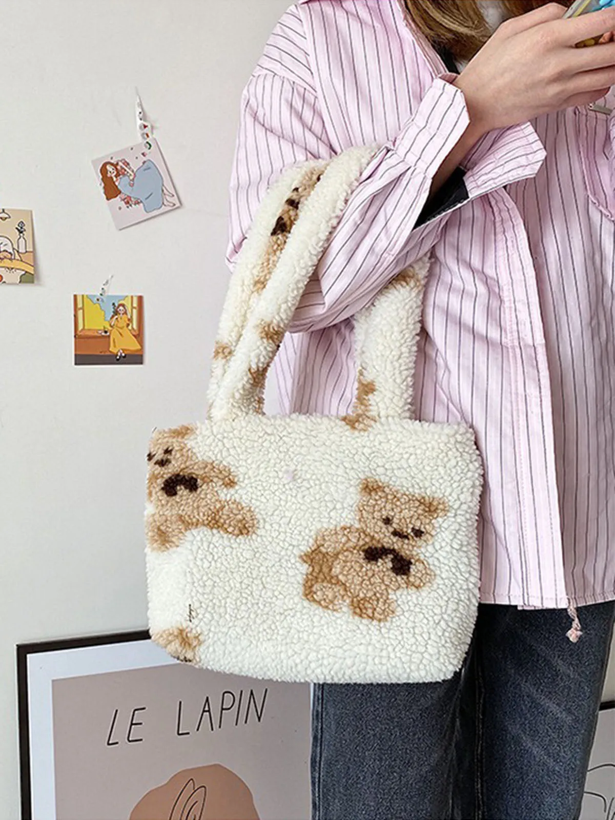 Autumn/Winter Soft Plush Tote Bag