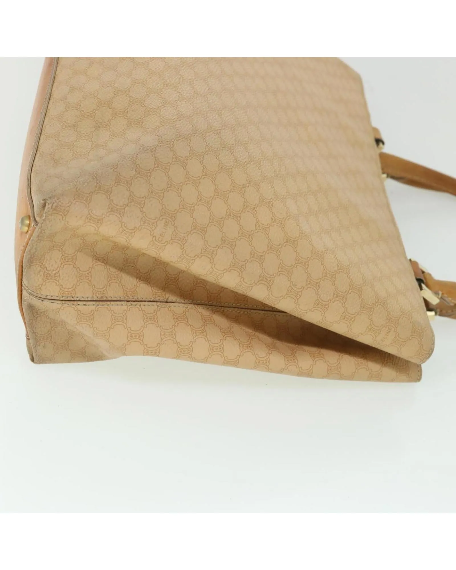 Beige Macadam Canvas Tote Bag with PVC Leather