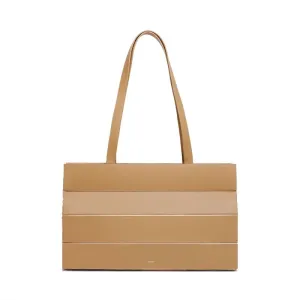 Block Large Foldable Tote Bag - Latte/Almond
