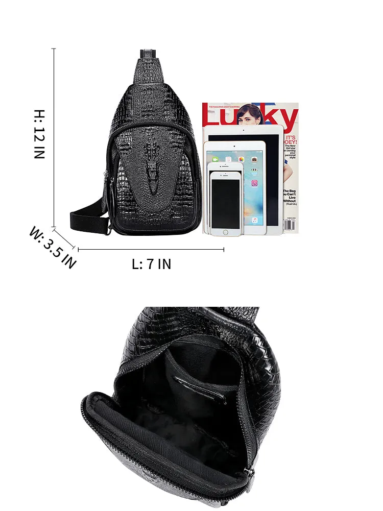 Crocodile Sling Bag Men