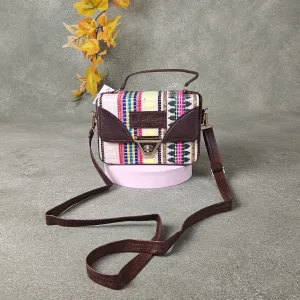 Cuboid Case Sling bags MultiColour Fret Design.