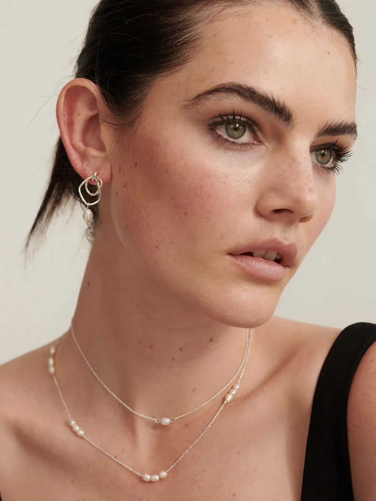 Dionne Silver Plated Pearl Earrings