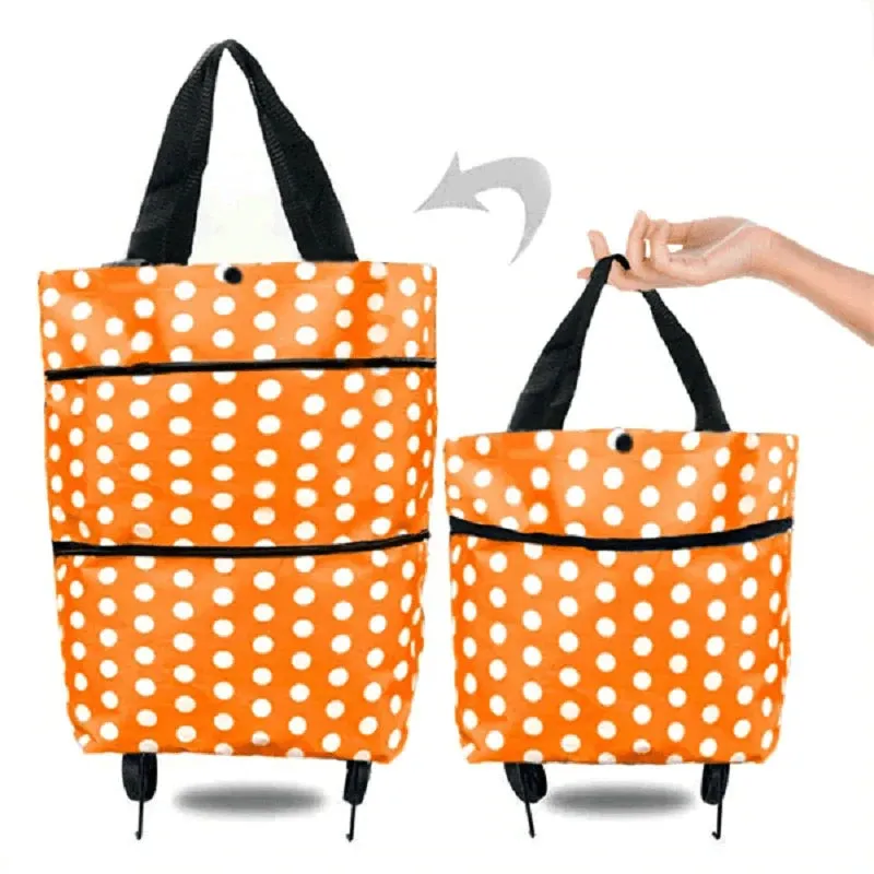 Foldable Shopping Trolley Tote Bag