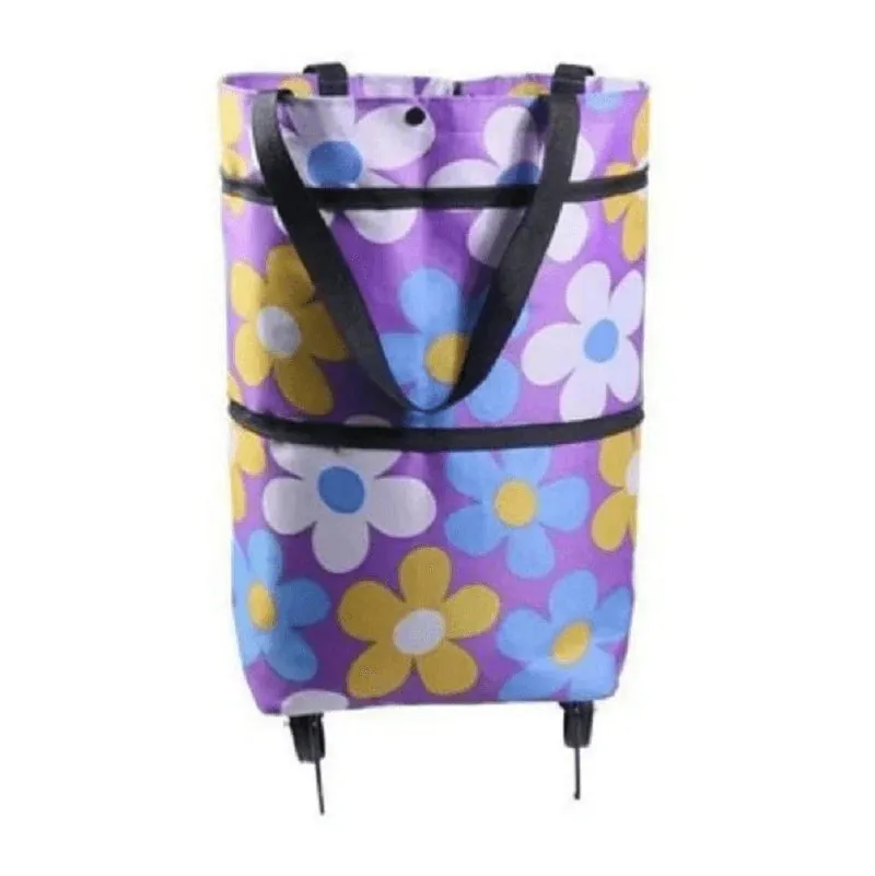 Foldable Shopping Trolley Tote Bag