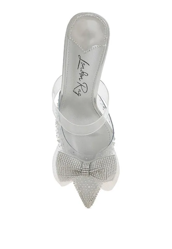 Freja Embellished Bow Kitten Heels