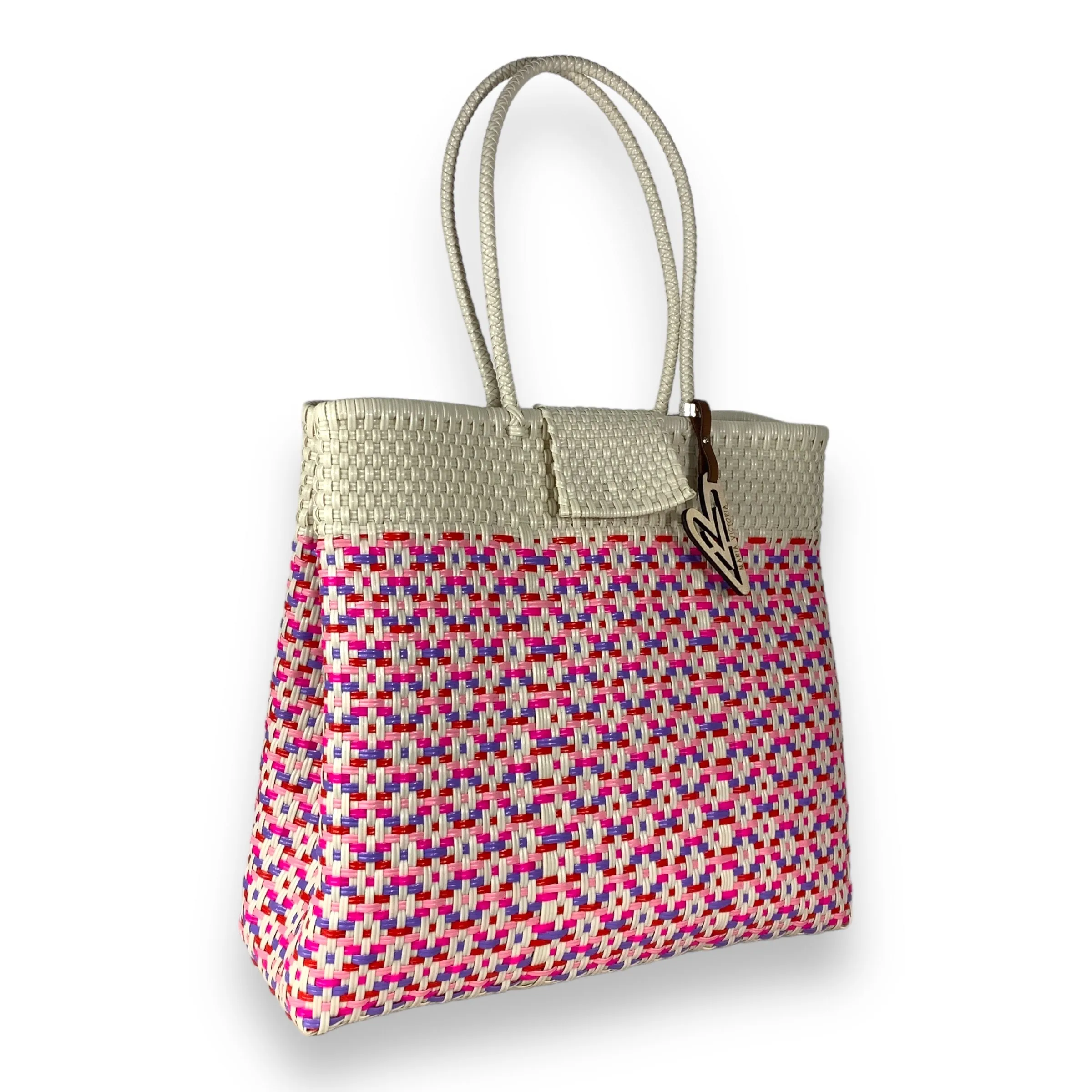 Maria Victoria | Stella | Upcycled, Handwoven, Multicolor Shoulder Tote
