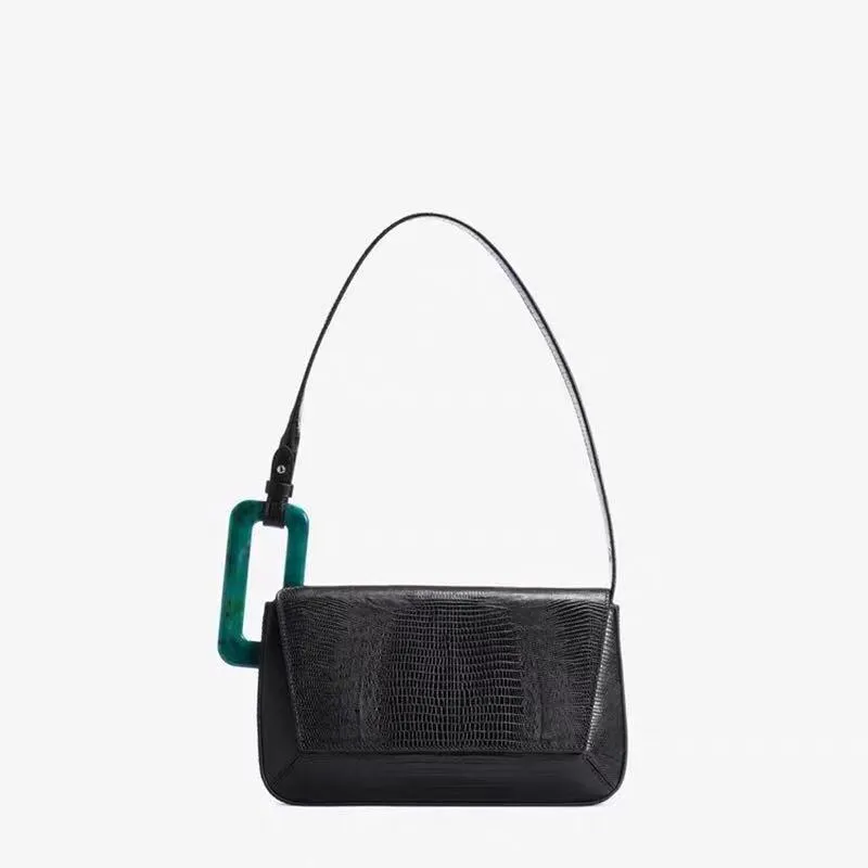 Stylish Luxury Female Long Panelled Flap Acrylic Shoulder Bag