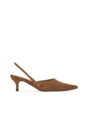 Willa Slingback Heels Toffee Suede